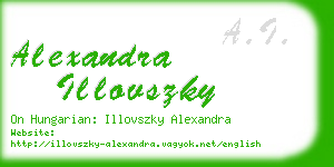 alexandra illovszky business card